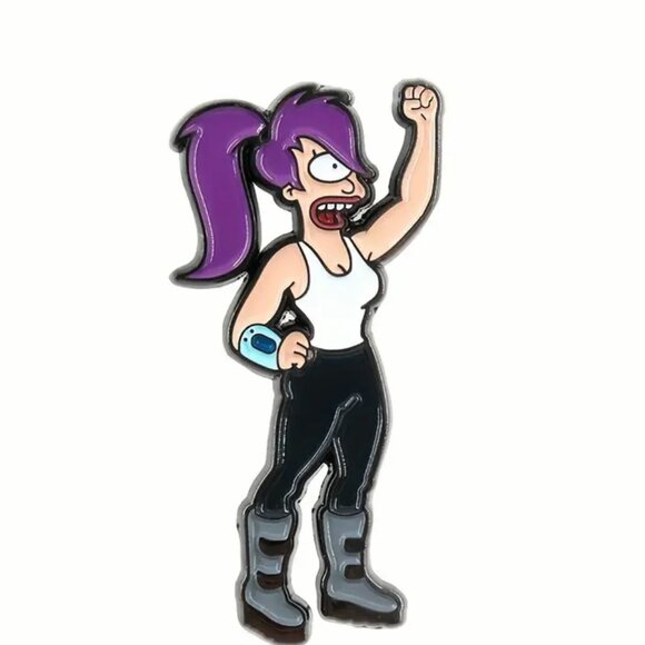 2 for 15 - Futurama Leela, Collectible Enamel Pin, Cartoon Pin, Animated Leela - Picture 1 of 1